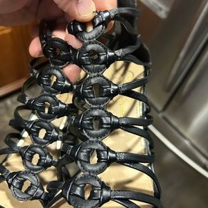 Jessica Simpson black strappy high heels size 7